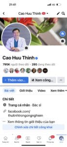 Bác sĩ Thịnh nhận tích xanh Facebook